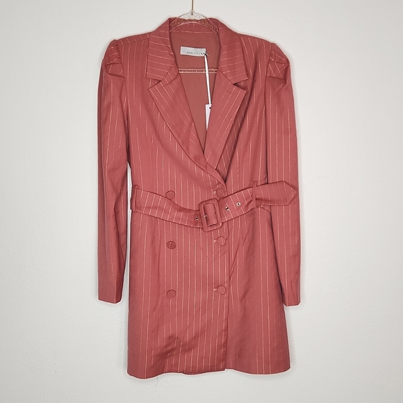 Adelyn Rae Kayla Pinstripe Blazer Dress - Picture 6 of 14
